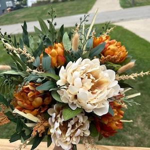 Rustic/Burnt orange wedding Bouquet
