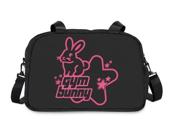 Borsa fitness coniglietto da palestra / Accessori da palestra / Baddie Fitness / Esigenze di fitness / Ragazze che sollevano / Vita fitness / Borsa da palestra carina / Salute