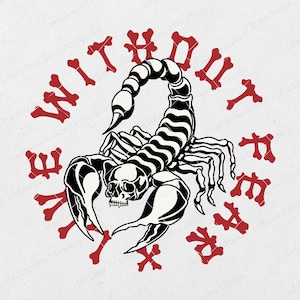 PNG File | Scorpion with Skull  | Digital Download | for DTF, DTG, Sublimation, Screen Printing