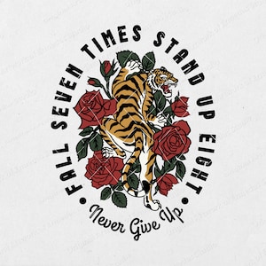 PNG-Datei | Tiger mit roten Rosen | Digitaler Download | für DTF, DTG, Sublimation, Siebdruck