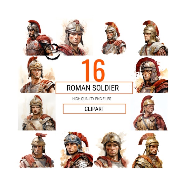Stunning Roman Soldier Watercolors | 16 Authentic Portraits | Ancient Warrior Artistry