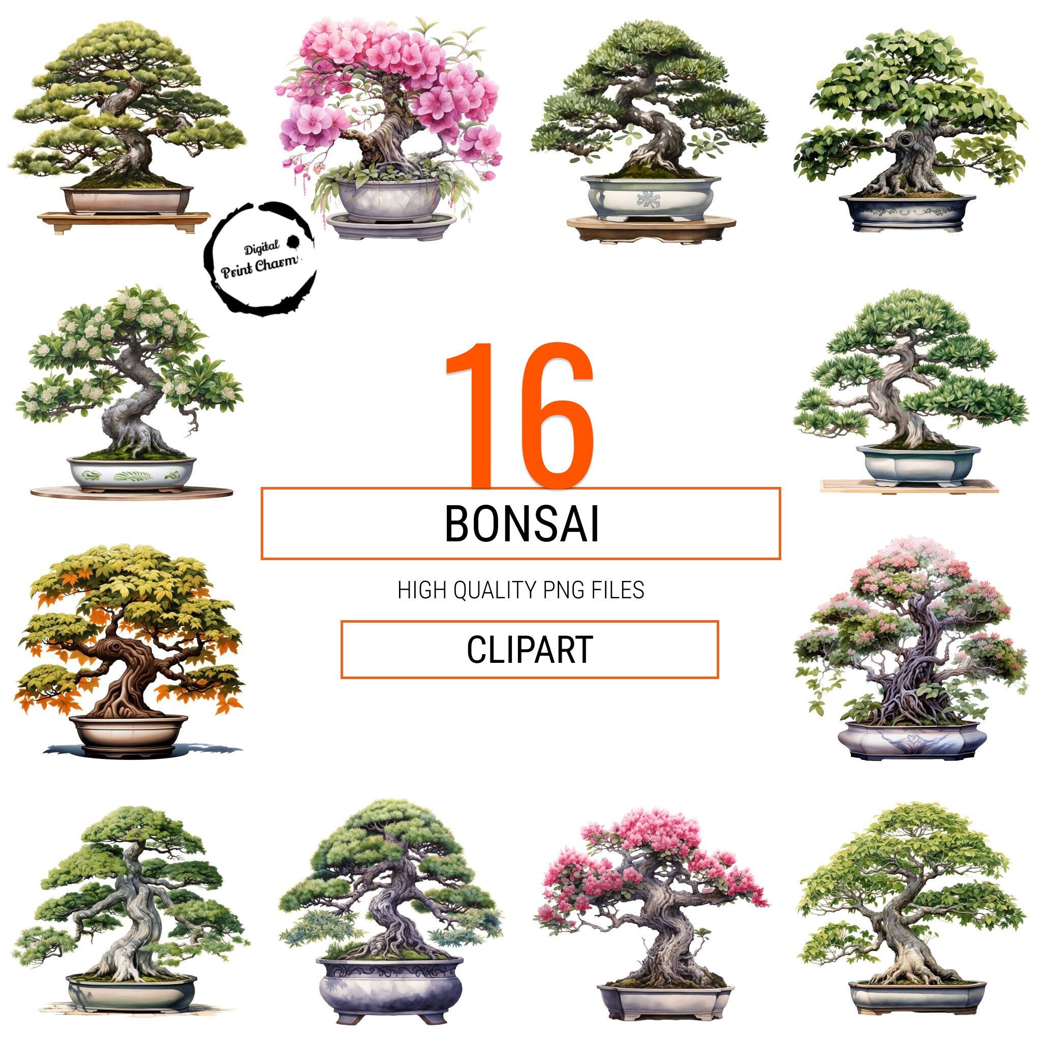 Free Papercraft BONSAI Minecraft Style Digital (Instant Download