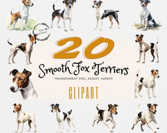 Gladde Fox Terrier Magic | 20 realistische digitale prints | Voor dierenliefhebbers, bloggers en hobbyisten | Perfect voor doe-het-zelf en unieke ontwerpen