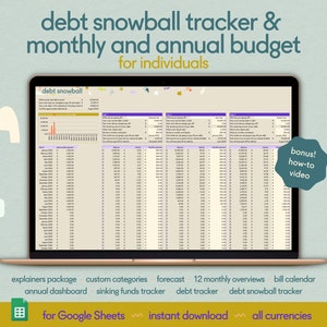 Debt Snowball Tracker: Budget Spreadsheet for Google Sheets