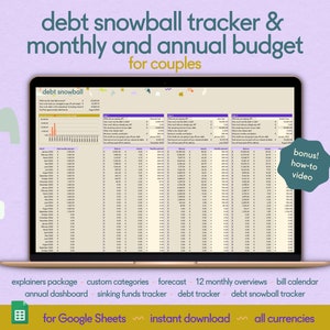 Debt Snowball Tracker for Couples: Google Sheets Budget Spreadsheet