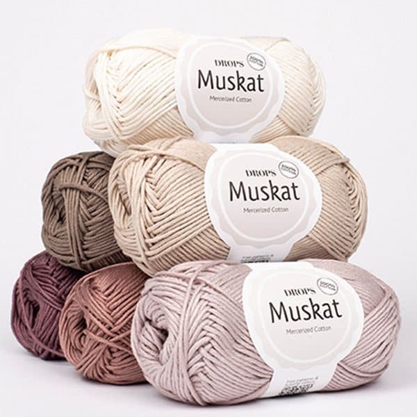 DROPS Muskat, Garnstudio DROPS Design, Drops Cotton Yarn, Mercerized Cotton, Amigurumi Yarn, 8 PLY Worsted Yarn