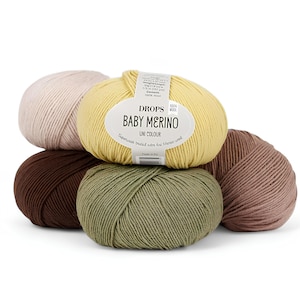 Drops Baby Merino, Garnstudio DROPS Design, Baby Yarn, Superwash Merino Yarn, Merino Wool Yarn, Sport Weight Yarn