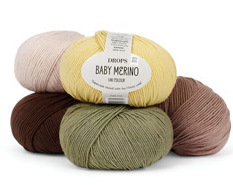 Filato DROPS Baby Merino, lana superlavabile peso sportivo