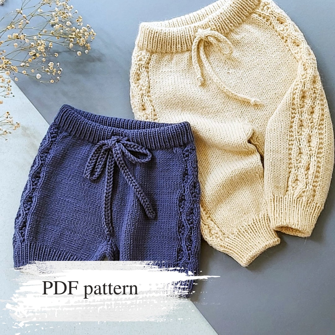 Modello di pantaloni per neonati, modelli di pantaloncini lavorati