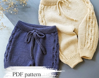 Baby Pants Pattern, Shorts Knitting Patterns, Infant Pants, Knitted Baby Clothes, Knit Shorts Pattern, Toddler Shorts Pattern