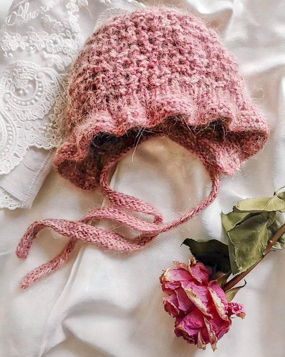 Bonnet Infant Cable Knit Hat Knitted Mini Cable Bonnet