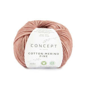 Cotton Merino Fine Concept by Katia, Merino Extrafine Superwash, Soft Yarn, Natural Fibre Yarn