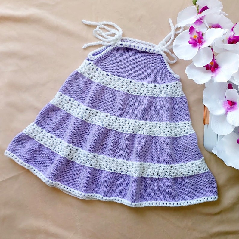 Baby dress pattern, Sundress for girls, Girls dress pattern, Baby knitting pattern