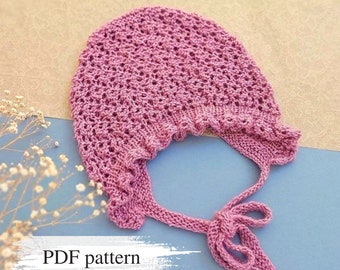 Patrón de gorro de bebé tejido a mano, punto trenzado (patrón en PDF)