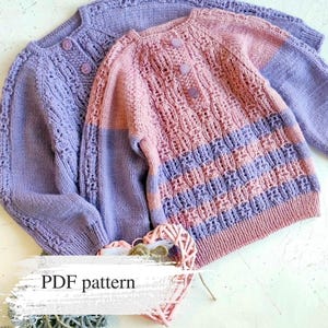 Baby Jumper Knitting Pattern, Cable Knit Sweater, Knit Sweater Pattern, Knit Baby Pattern