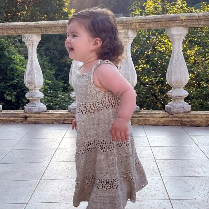 Baby dress pattern, Sundress for girls, Girls dress pattern, Baby knitting pattern