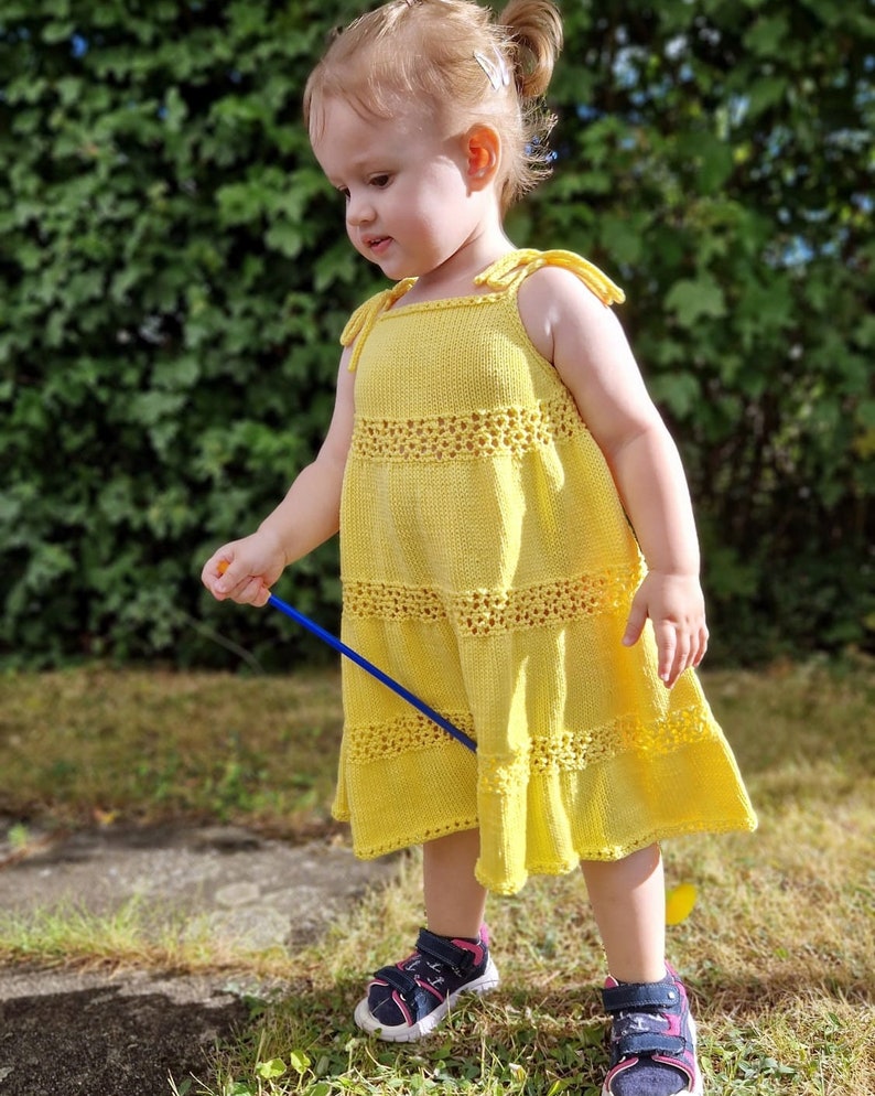 Baby dress pattern, Sundress for girls, Girls dress pattern, Baby knitting pattern