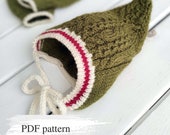 Gnome hat pattern, Elf hat, Knit baby pattern, Newborn knit pattern, Knitted hat pattern