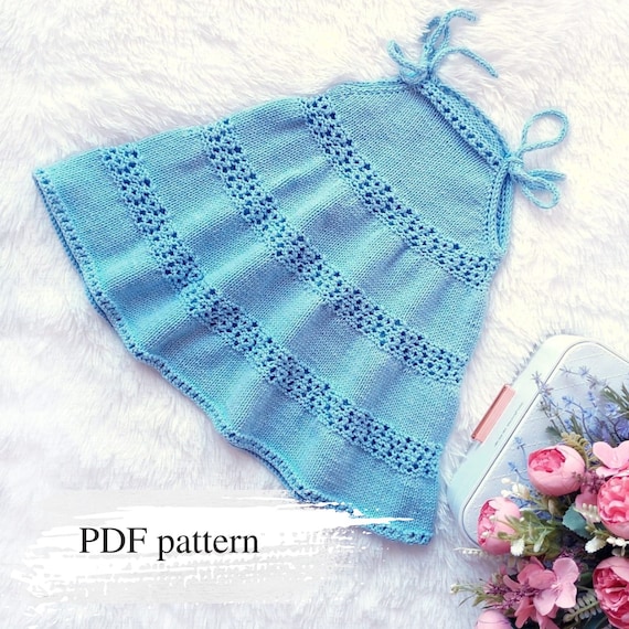 Baby Sundress Knitting Pattern: Girls Dress, Sizes 3-6 Months to 6 Years
