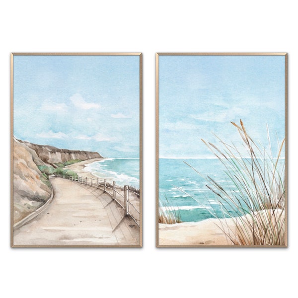 Coastal Watercolor Etsy