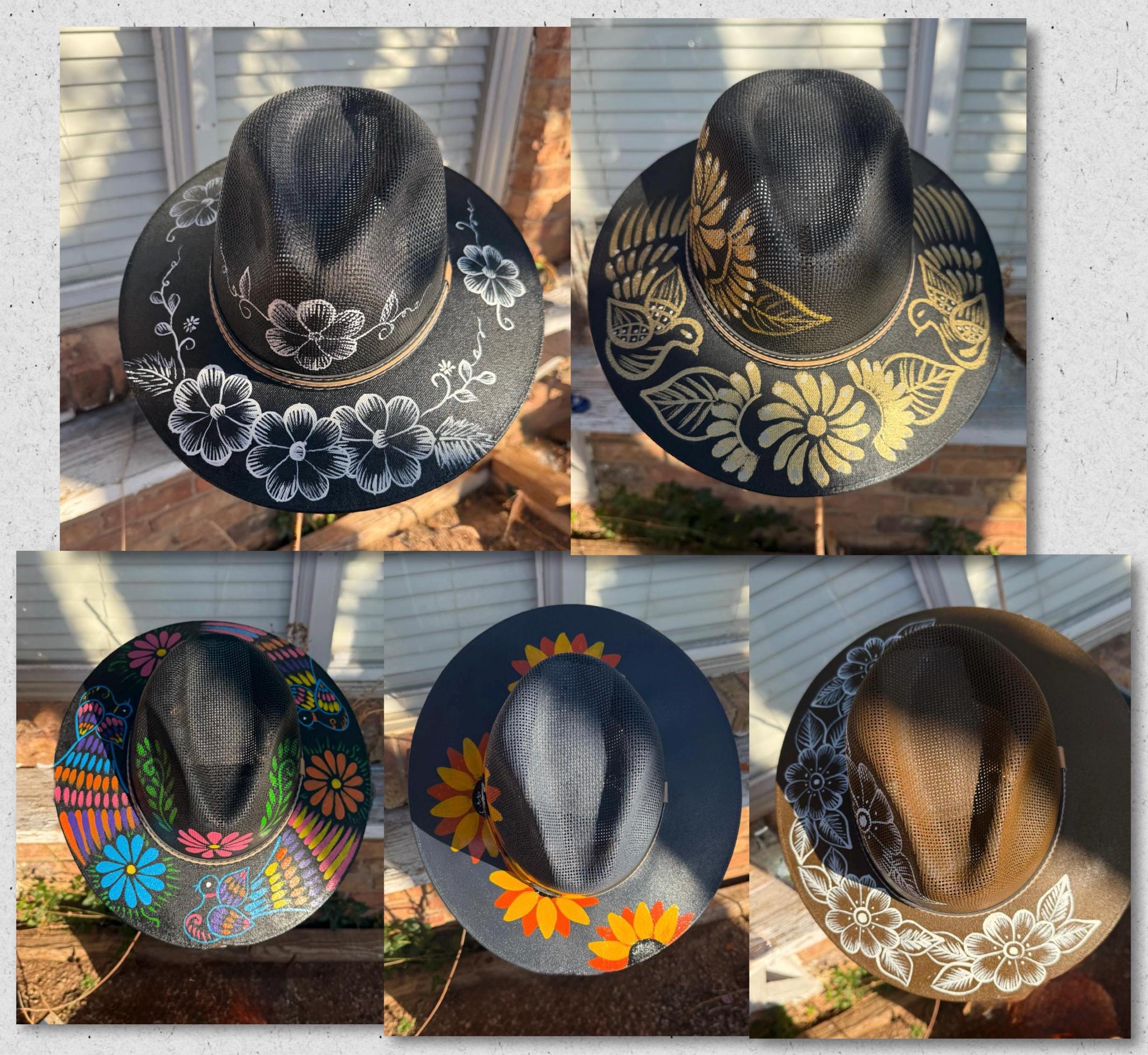 Mexican Artisanal Hand Painted Colorful Hat