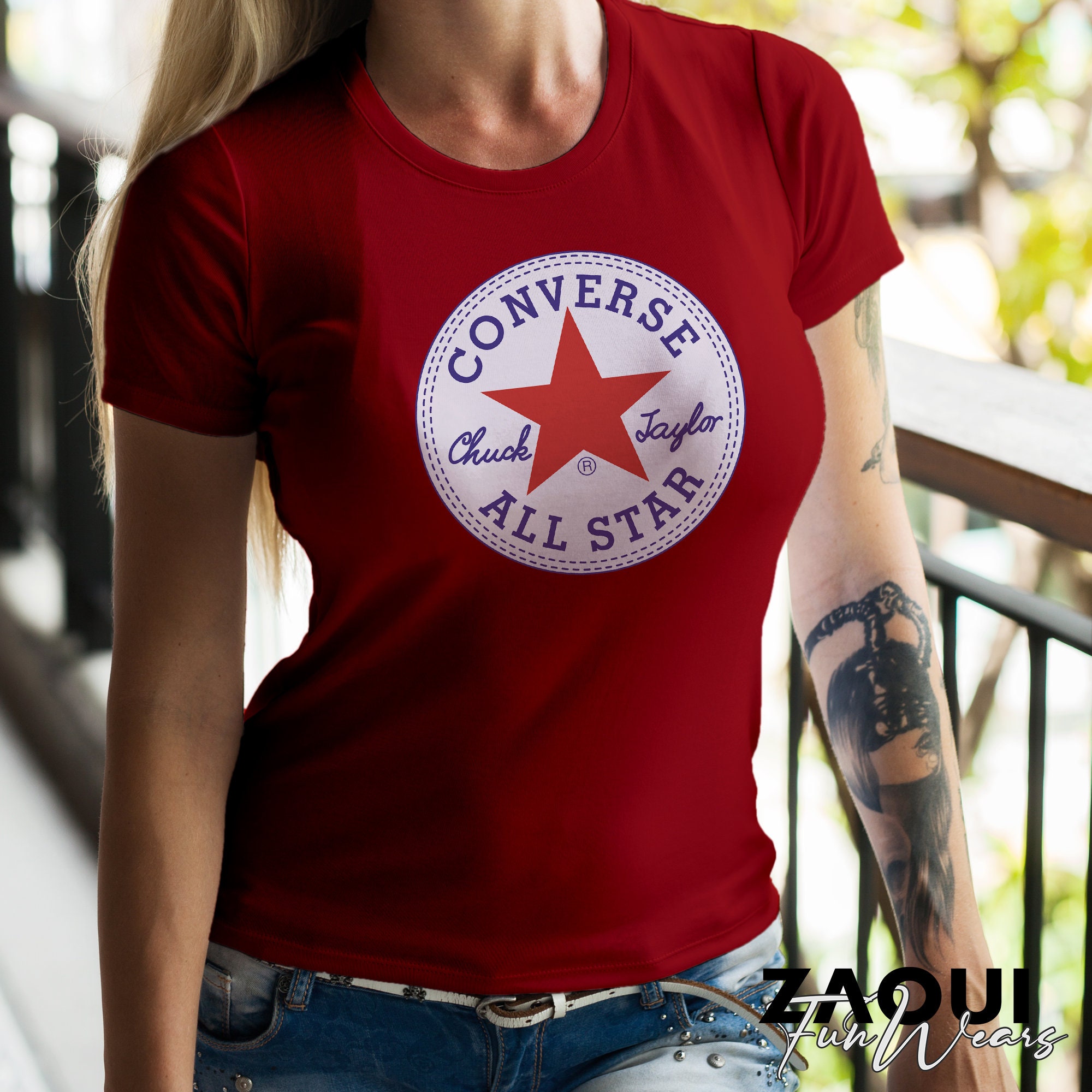 Converse All Star T shirt Etsy