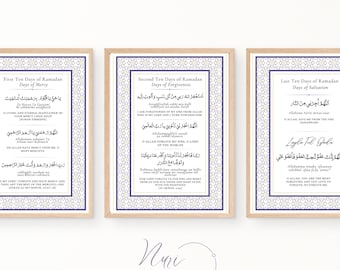 Minimalistic Ramadan Dua Set | Quran Verses | Islamic Gift | Islamic Decor | Laylatul Qadr | Worship | Ramadan Ultimate Pack Dua Set