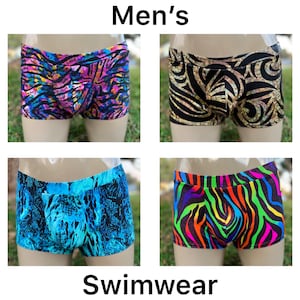 Men’s Swim Suit Bathing Suit Fun Prints for practice Unique Shorts