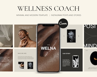 Wellness Coach, 80 Instagram Template, Canva Social Media, Psychische Gesundheit, Coaching, Gesundheit & Wellness, Selfcare, Life Coach