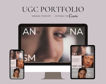 UGC Portfolio Template pink | canva Media Kit | ugc Creator | ugc Website | User Generated Content Portfolio | ugc Creator Website Template