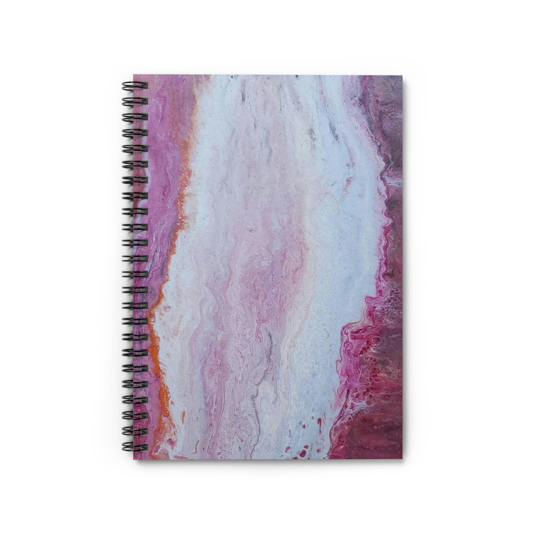 Original Acrylic Pour Painting - Spiral Notebook - Ruled Line - Etsy