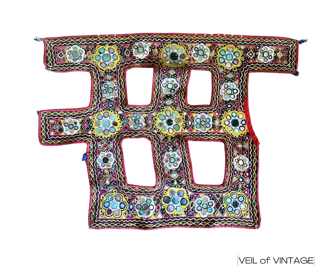 Vintage Kutch Embroidered Animal Covering: Indian Tribal Art Decor - Etsy