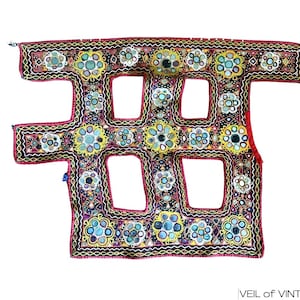 Vintage Kutch Embroidered Animal Covering: Indian Tribal Art Decor
