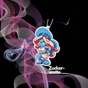 Car Air Freshener Bad Blue Girl - Cotton Candy Fragrance