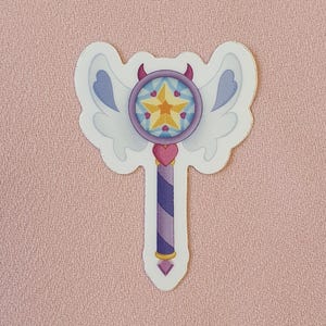 Star Butterfly magic wand sticker