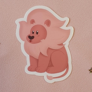 Steven Universe pink Lion clear sticker