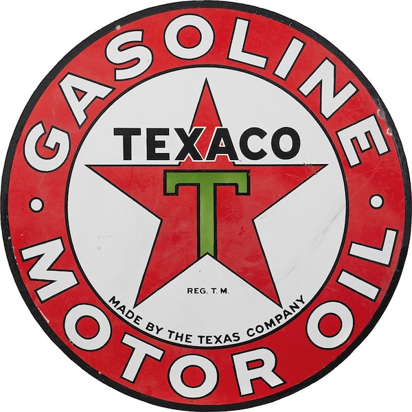 Texaco Gasoline – 14in to 48in Motor Oil Advertising REPLICA Metal Sign made with Premium Aluminum Composite Metal (ACM)
