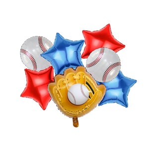 Baseball Foil Balloon Bouquet, Glove Balloon, Baseball Balloon, Baseball Theme Party Decorations