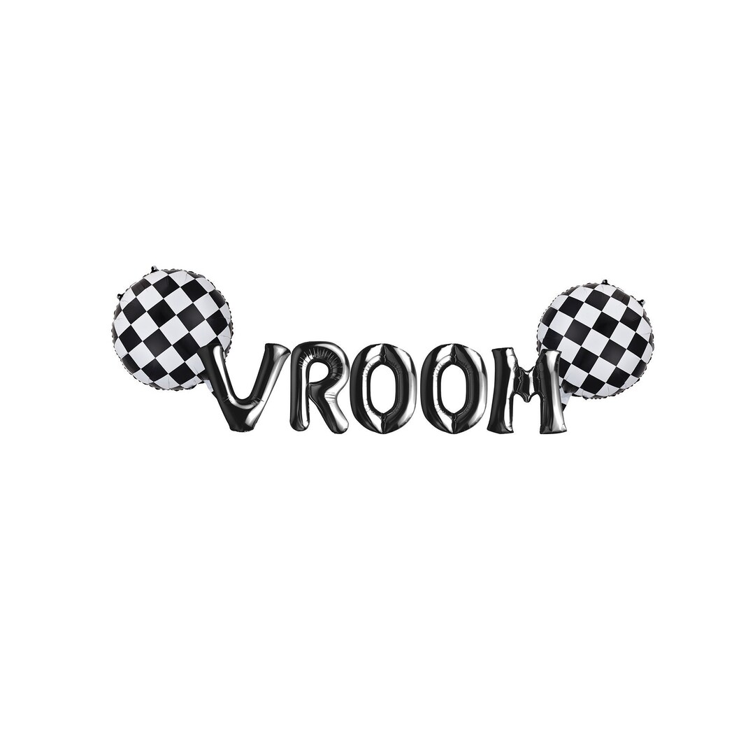 VROOM Mylar Balloons, Racing Birthday Party, Racer Birthday, Race Car ...