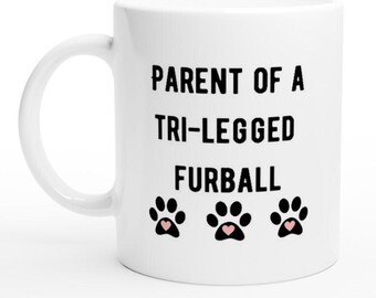 Dreibein Haustier Becher | Dreibein Katze Geschenk | 3-beiniger Hund