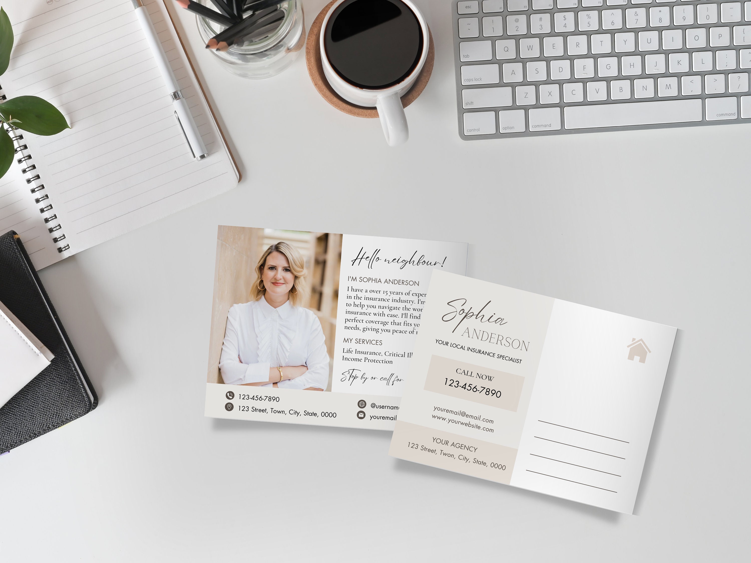 Insurance Agent Marketing Postcard, Insurance Postcard Templates ...