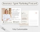 Insurance Agent Marketing Postcard, Insurance Postcard Templates, Insurance Broker Marketing, Life Insurance, Critical Illness