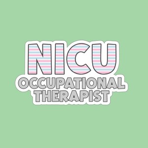 Logo del carattere della coperta del terapista occupazionale della terapia intensiva neonatale/adesivo della terapia intensiva neonatale