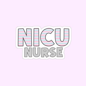 Logotipo de fuente de manta de enfermera NICU / pegatina de enfermera NICU