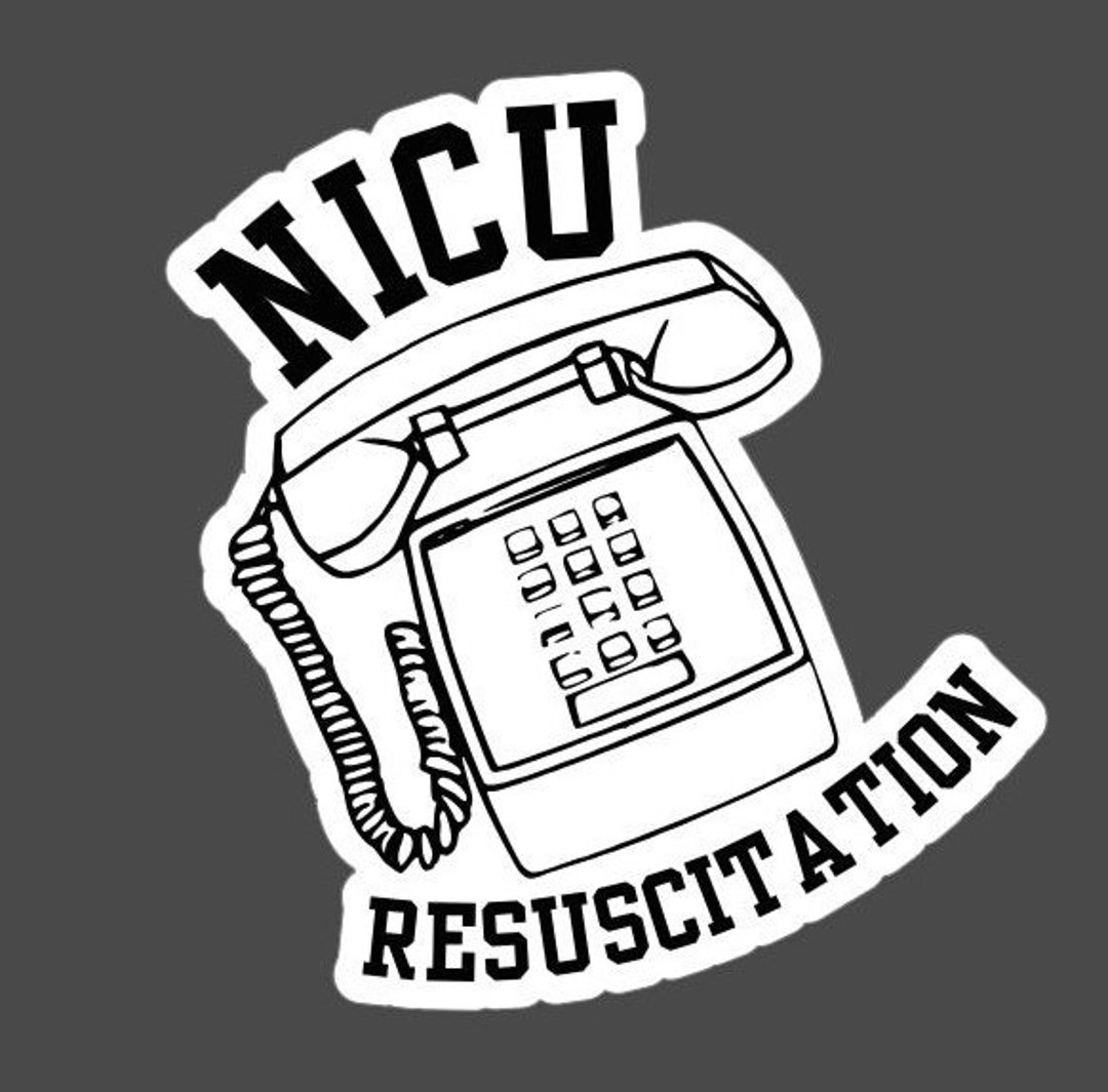 NICU Resuscitation White Phone | NICU Sticker - Etsy