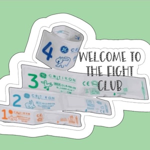 NICU-sticker bloeddrukmanchetten 'Welcome To The Fight Club'