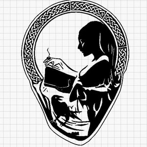 girl in skull (optical illusion)
