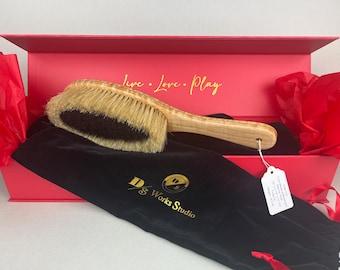 Handmade Curly Maple Modern Re-Creation of the Iconic Nu-West/Leda Spanking Hairbrush