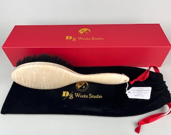 Handmade Curly Maple and Black Boar Bristle Oval wooden Spanking Hairbrush, OTK Wooden Spanking Hairbrush