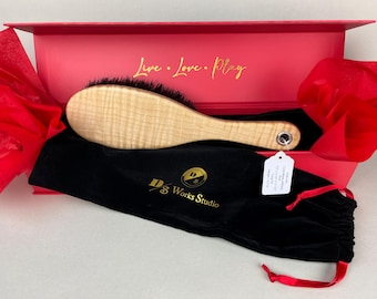 Curly Maple Handmade Modern Re-Creation of the Iconic Nu-West Spanking Hairbrush